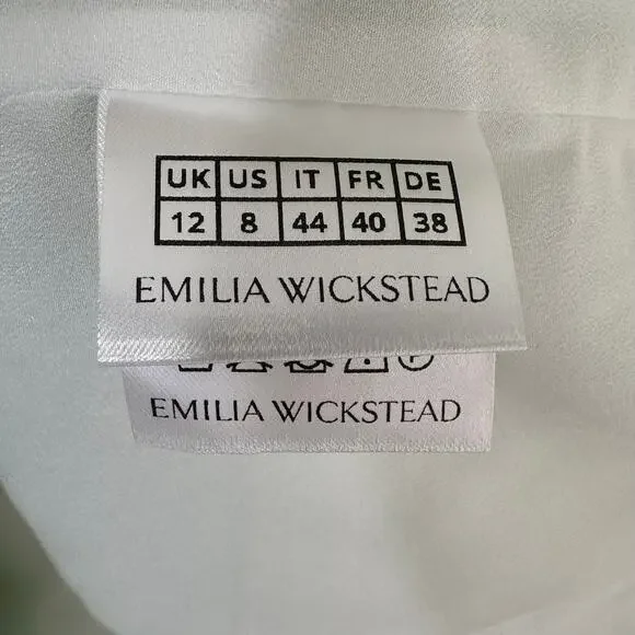 NWT Emilia Wickstead Ashie Dress Textured‎ CloquePistachio GreenSZ 8